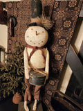 #PCDF16 Snowman Holding Hat Box  By RUGGED CHIC