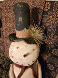#PCDF16 Snowman Holding Hat Box  By RUGGED CHIC