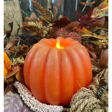 CA229  Orange Pumpkin Carved Moving Flame Candle - 6x5 Top Seller