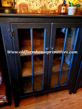 #STPU3 12 Pane Glass Door Cupboard  (Made In USA)